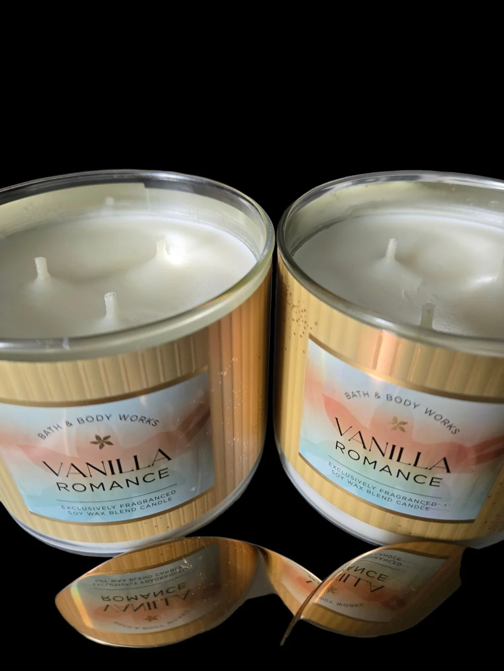 2pc Bath & Body Works Vanilla Romance Scented Candle - NEW!!